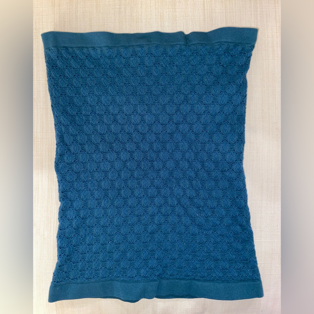 Free people blue strapless top.